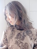 アルバム 銀座(ALBUM GINZA)&nbsp;グレージュ_ショートパーマホワイトアッシュ_ba318892