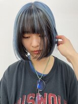 繭 ブルー×ブラックのデザインカラー