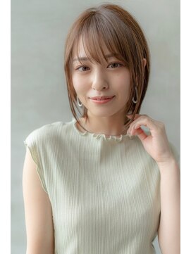 オースティン 門前仲町(AUSTIN) 大人かわいい前髪セシルカットココアブラウンフリンジウェーブ