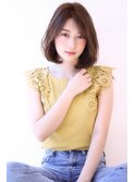 【20代大人かわいいヘーゼルベージュ◎Aラインボブ】