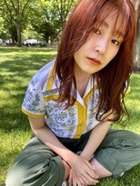 エル(EL by green)&nbsp;(akiko)ピンクオレンジカラー×ロングウェーブ