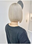【ホワイトブロンドボブ】