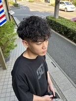 ラボーテイサミヘアーイースト(La.beaut'e ISAMI HAIR EAST) メンズウルフマッシュパーマハイライト〈理容室〉東浦和メンズ