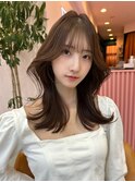 韓国ヘア/くびれヘア/前髪あり/顔まわりカット/渋谷