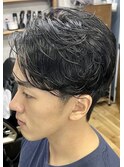 かきあげショート×ソフトスパイラルパーマ