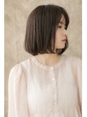 グレージュカラー前下がり切りっぱなしボブ314Y戸頭20代30代40代