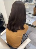 似合わせカット/フルバング/レッドブラウン