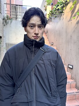 ジェノ(JENO by apish) メンズ/ウルフ/アッシュブラック/カルマパーマ/ベリーショート