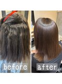 【箕面豊中池田】髪質改善縮毛矯正ビフォーアフター【箕面駅】