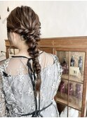 ヘアセット/ヘアアレンジ/編みおろし/お呼ばれヘア/結婚式セット