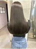ホワイトグレージュミニウルフチェリーブラウンデジタルパーマ