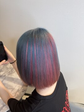 ミルクティー(Milk TEA) ピンクとライトブルーのアンブレラカラー♪