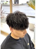 大分メンズ刈り上げマッシュツイストスパイラルパーマスタイル