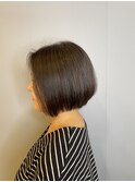 40代50代似合わせ◎切りっぱなしボブ×ひし形シルエット