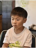 夏髪ショートキッズマッシュ【キッズカット/メンズ/倉敷/中島】