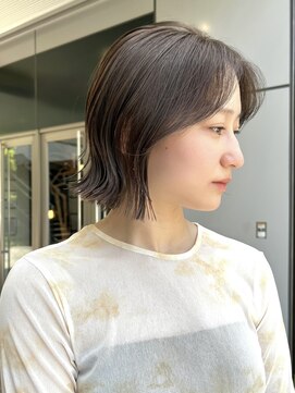 ノード(NODE) 栄顔まわりレイヤーくびれ巻きブラウン