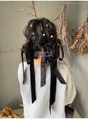 ツインリボンヘア