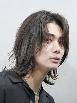 フィフス 仙台(fifth) 仙台レイヤーカットメンズボブウルフシースルーセンターパート