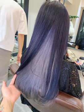 salon de MiLK 札幌大通店【サロン ド ミルク】 *濃いめパープルにホワイトシルバーのインナーカラー