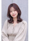 20代30代40代ヨシンモリ韓国風ミディアムレイヤー丸顔面長池袋