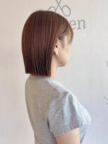 ゴーシェン 稲毛店(Goshen)&nbsp;【透明感暖色】ぷつっとラインのミニボブ/耳掛けタイトボブ