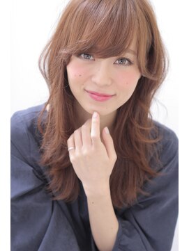 オウル(Owll) レイヤーシルエット[mignon]大人落ち着きベージュ系セミディ