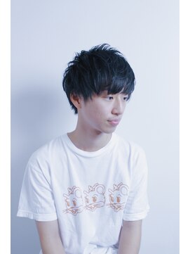 メリケンバーバーショップ フクオカ(MERICAN BARBERSHOP FUK) サイドパートショートセミウェットワイルドツーブロックテクノ28