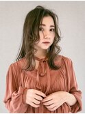 ストレート×カールのデザインロング