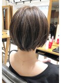 ショートボブ◇ハイライト◇アッシュブラウン