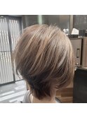 『Wカラー』透明感ショートボブ