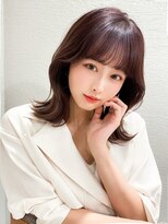 ラルユー 金山(LallYou)&nbsp;くびれヘア/ショコラベージュ/ミディアムヘア/ベビーバング