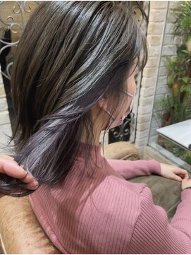 シャル オカチマチ 上野御徒町(shalu) 【shalu 渡邊翔一】インナーカラー　ピンクラベンダー