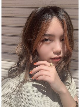 エミュ 天文館店(eMu) フェイスフレーミングくすみオレンジ