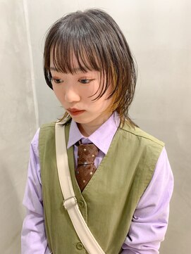 テトヘアー(teto hair) ウルフカット、ミディアムウルフ、インナーカラー