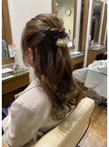 ハーフアップアレンジ