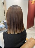 酸性ストレートでパツッとボブ