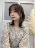ミディアム×ウルフ×インナーカラー×髪質改善