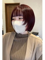 リム(RiM)&nbsp;フェイスレイヤー　ワインレッド　ボブ