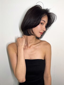 シェノン バイ アランスミシー 表参道(CHAINON by Alan smithee) 前髪カタログ/マチルダボブ/ピンクベージュ/丸型