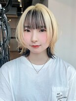 アルバム 池袋(ALBUM) ウルフレイヤー_前髪パーマグレーベージュ_ba47261