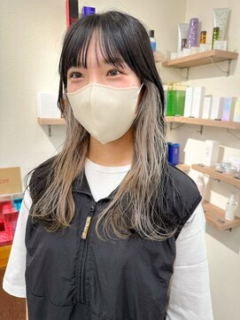 アム(amu) インナーカラーシルバー/イヤリングカラー/ミルクティーベージュ