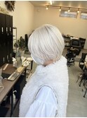 ホワイト/ケアブリーチ/ブリーチカラー/ショートカット/西葛西