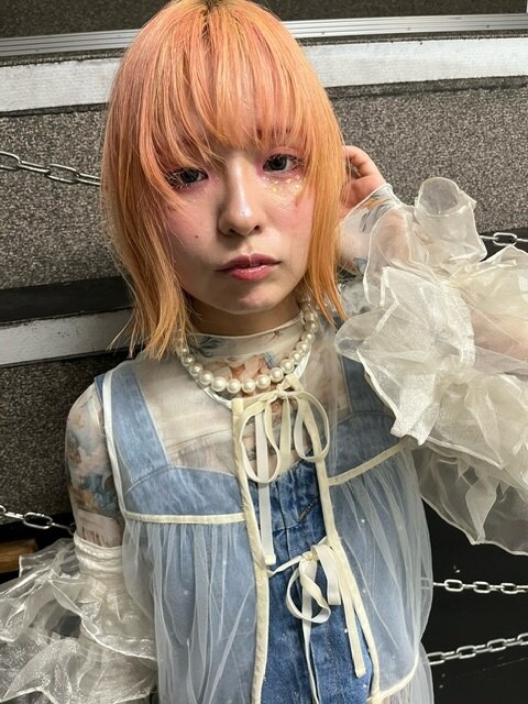 オレンジ×ヘアショーモデル：L214092996｜スニップ 徳山店(SNIP)のヘア