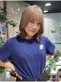 ブリーチ◎色落ちも可愛いピンクミルクティー♪【多田華歌】