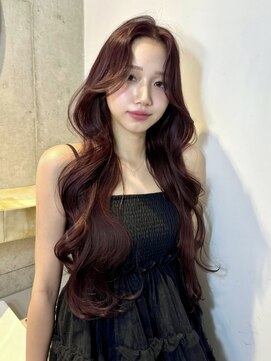 ピア(Pia) cassis red × ふんわり立ち上げbang