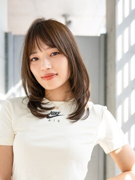 ホロン 池袋(HOLON) ミディアムレイヤー/顔まわり /暗めカラー【池袋HOLON】