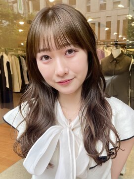 ノラ ヘアーサロン(NORA HAIR SALON) ナチュラル小顔前髪あり後れ毛サイドバング結べるボブくびれヘア
