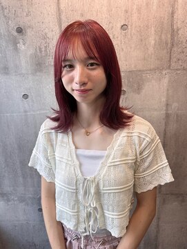 ヘアーサロン 6(hair salon) ブリーチ無しのハイトーン＃ピンクパープル