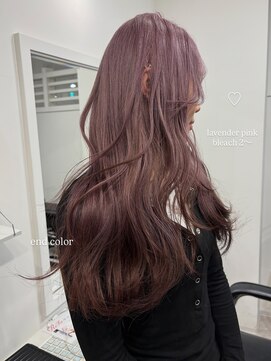 ヴィア 京都烏丸(Via) 10代20代/ラベンダーピンク/エンドカラー/ブリーチ/ハイトーン