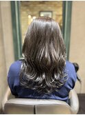 くびれレイヤーくびれミディ透明感ミルクブラウングレージュ